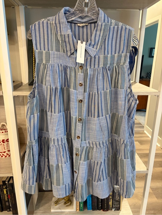 Anthropologie Tops - NWT Anthropologie Pilcro Chambray Patchwork Button-up Shirt